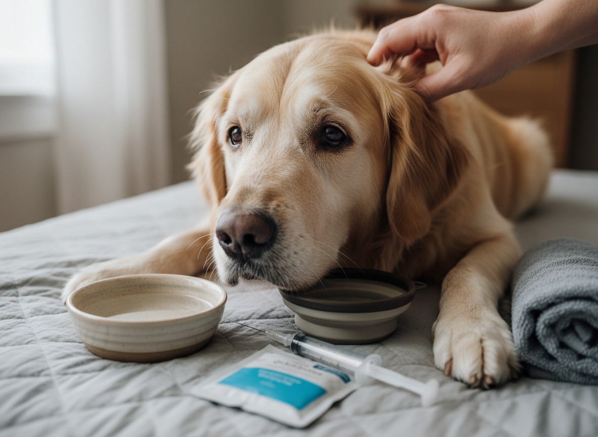 老犬の脱水症状を見抜くチェックリストと効果的な水分補給グッズ